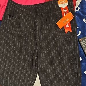 Maze Black Pinstripe Pants Womans Xl